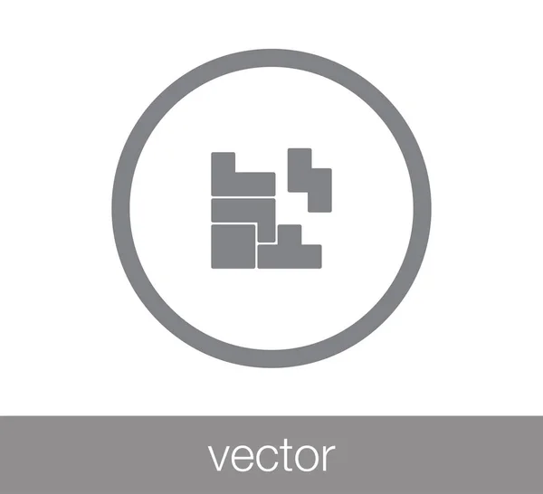 Tetris icono del juego . — Vector de stock