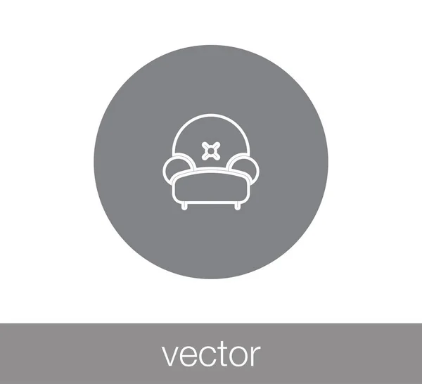 Ilustración de icono de sofá . — Vector de stock