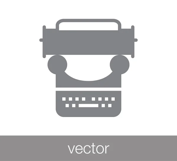 Typewriter flat icon. — Stock Vector