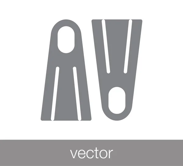 Icono de aletas de buceo — Archivo Imágenes Vectoriales