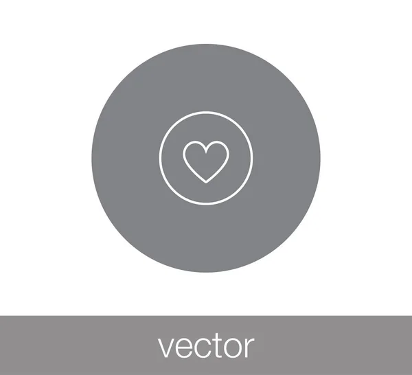 Icono del corazón. como icono — Vector de stock