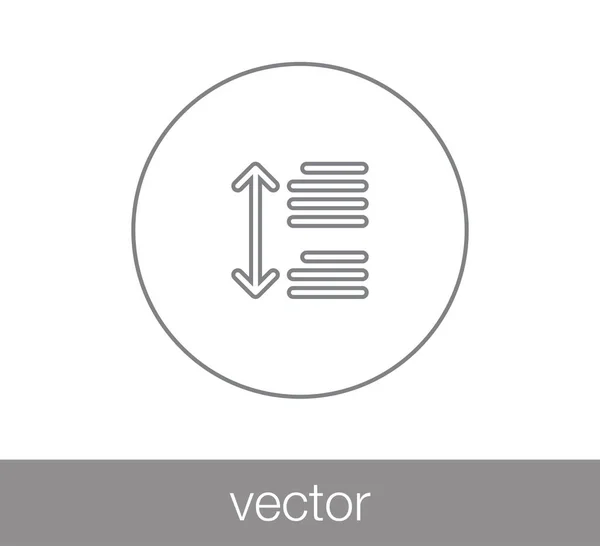 Ícone de espaçamento de linha . — Vetor de Stock