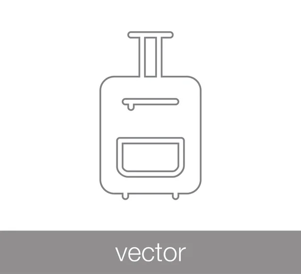 Equipaje icono plano . — Vector de stock