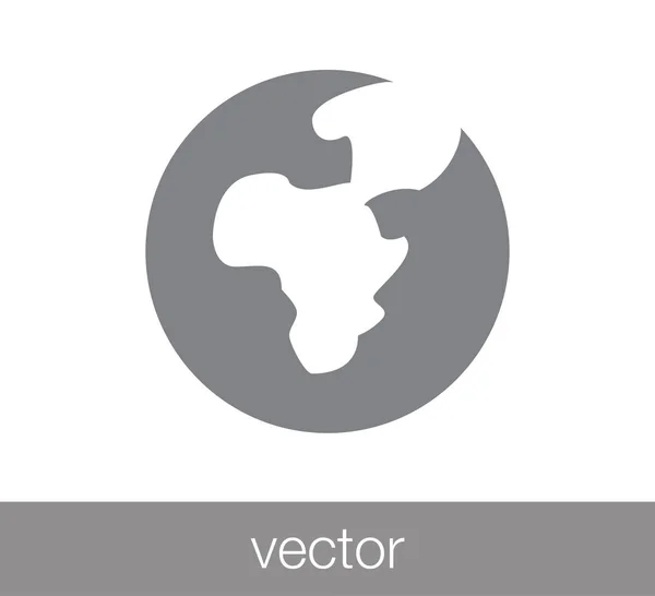 Globo icono web . — Vector de stock