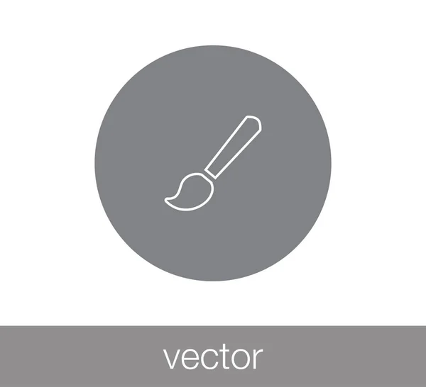Icône plate brosse — Image vectorielle