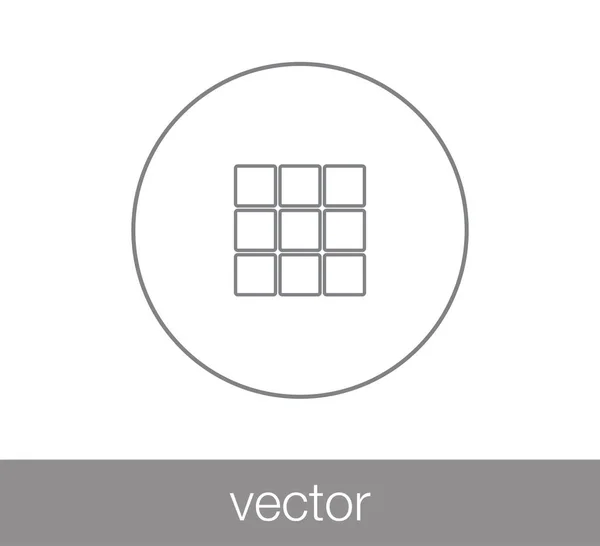 Icono del cubo ilustración . — Vector de stock