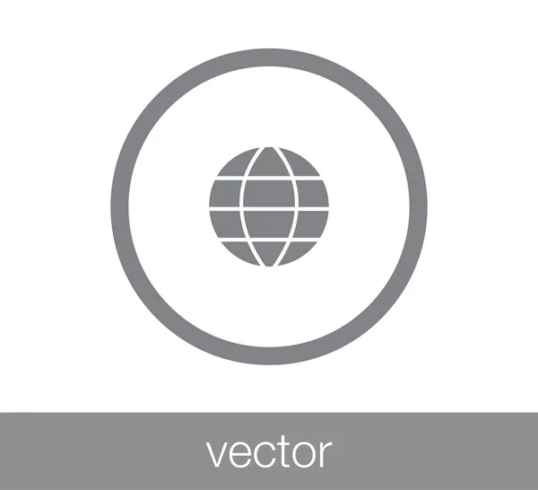 Globale Web-Ikone. — Stockvektor