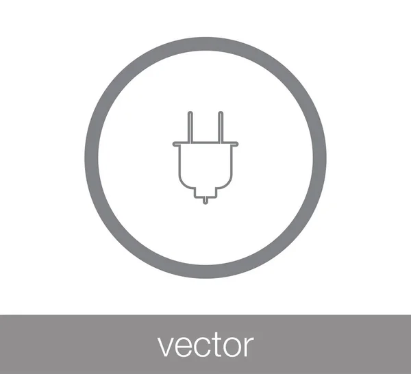Plug flat icon — Stock Vector