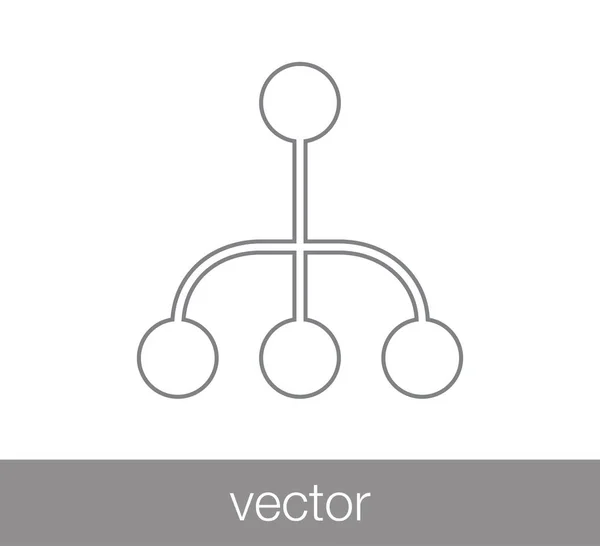 Иерархическая икона. Значок сети . — стоковый вектор