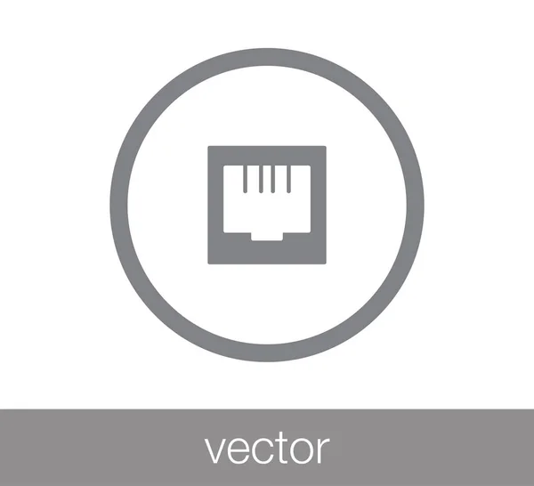 Icono de conexión Ethernet . — Vector de stock