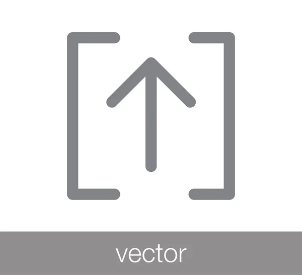 Subir icono plano . — Vector de stock