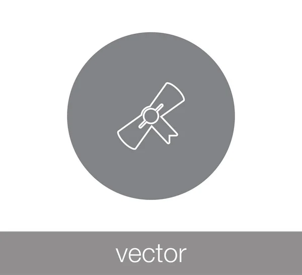 Diplôme icône Web . — Image vectorielle