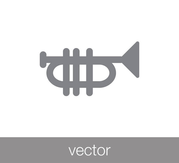Trumpet icon illustration.