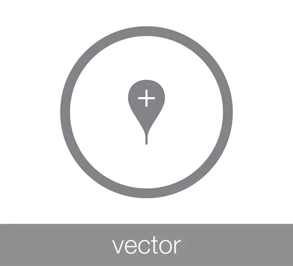 Mapa pin icono — Vector de stock