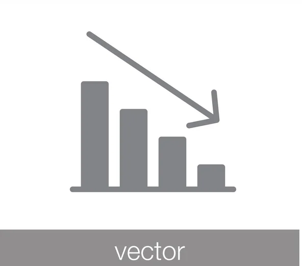 Icono gráfico de barras. icono info-gráfico . — Vector de stock