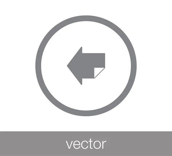 Icono flecha izquierda . — Vector de stock