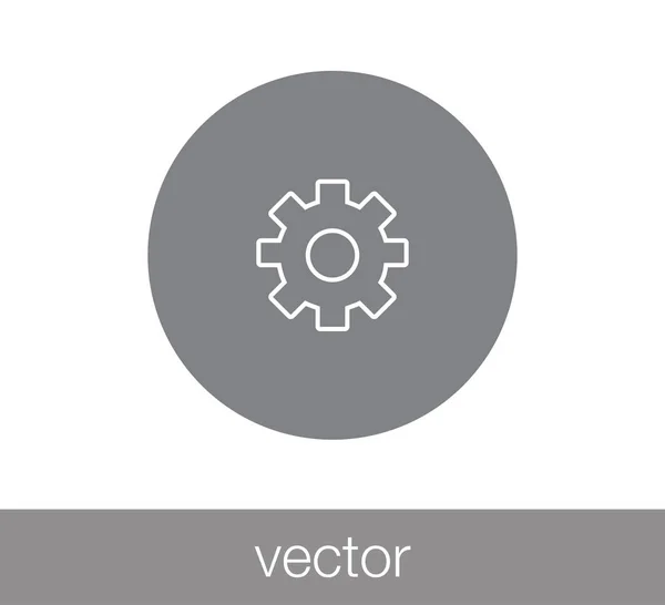 Icône web roue dentée . — Image vectorielle