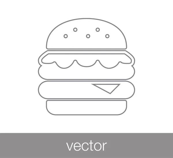 Burger icona illustrazione — Vettoriale Stock