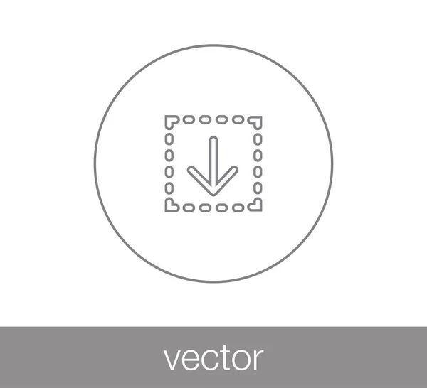 Letöltés egyszerű ikon — Stock Vector