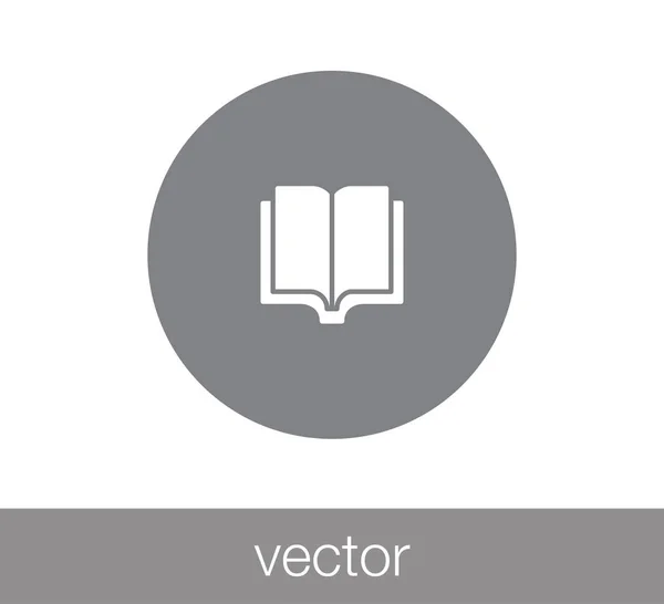 Boka lägenhet ikonen. — Stock vektor