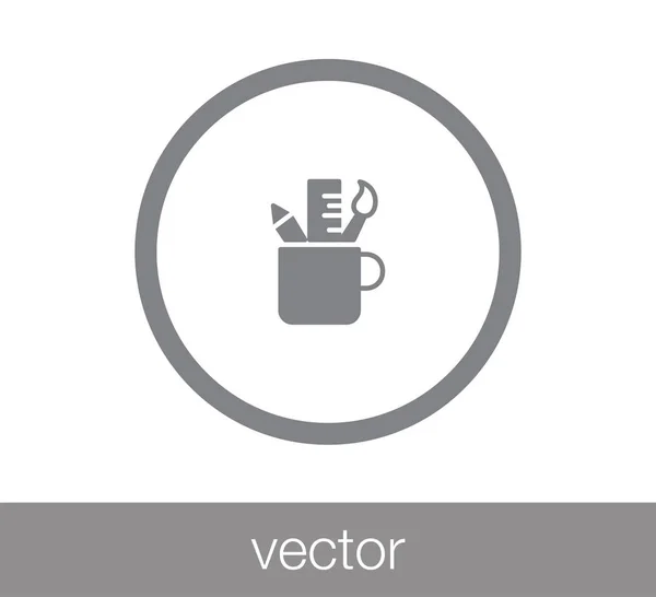 Riglă pictogramă plată — Vector de stoc