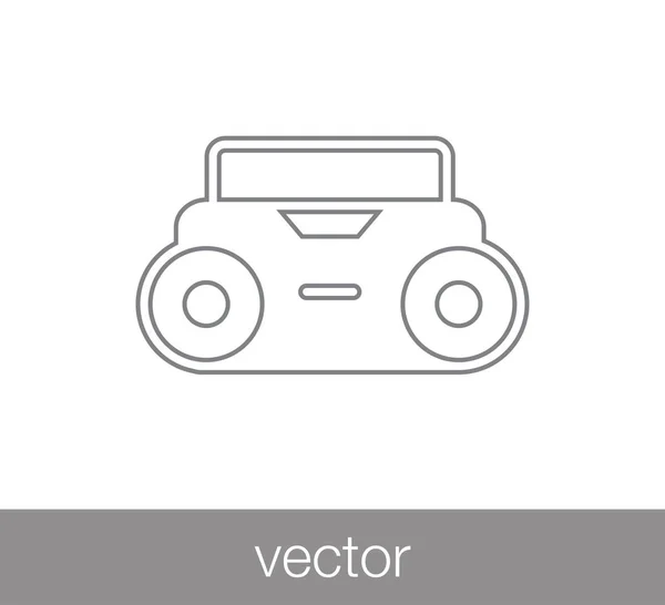 Icono plano de radio — Archivo Imágenes Vectoriales