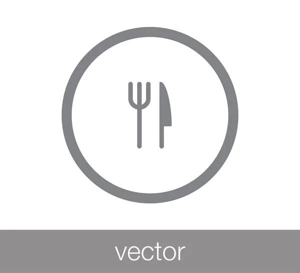 Ícone de garfo e faca — Vetor de Stock