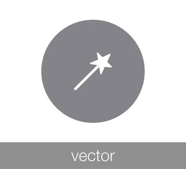 Bacchetta magica strumento icona — Vettoriale Stock