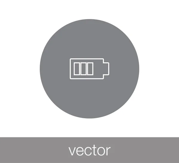 Ploché ikony baterie. — Stockový vektor