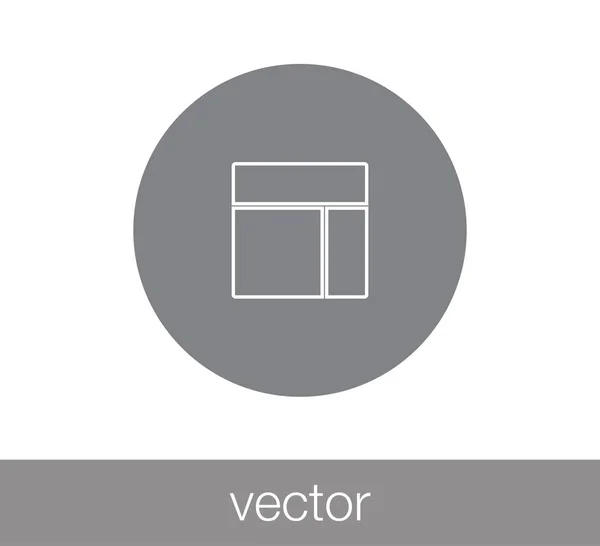 Ícone de layout de slides — Vetor de Stock