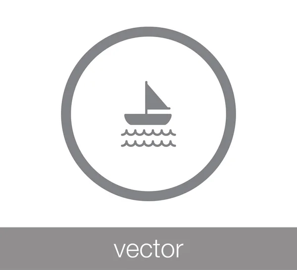 Segelboot-Ikone — Stockvektor