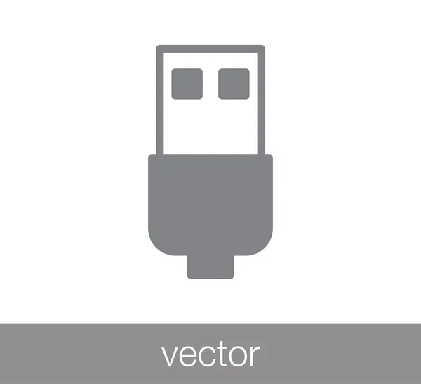 Icône de connecteur USB — Image vectorielle