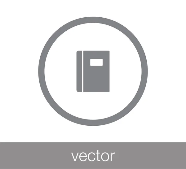 Notebook platte pictogram. — Stockvector