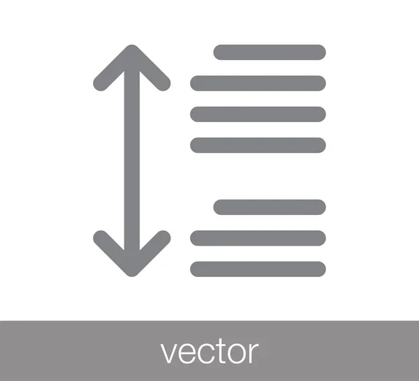 Line spacing icon. — Stock Vector