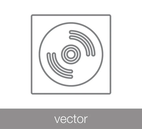 Cd ícone plano — Vetor de Stock