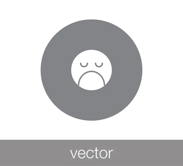 Triste icône de visage . — Image vectorielle