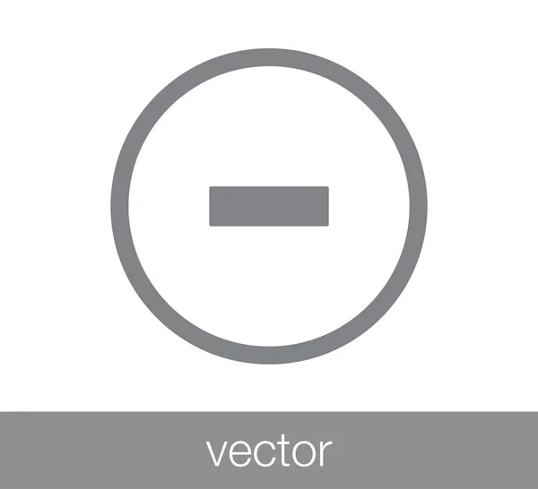 Mínusz lapos ikon. — Stock Vector