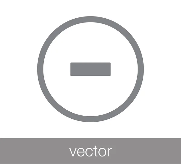 Menos icono plano . — Vector de stock