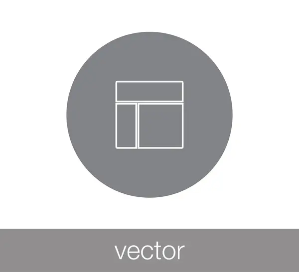 Ícone de layout de slides — Vetor de Stock