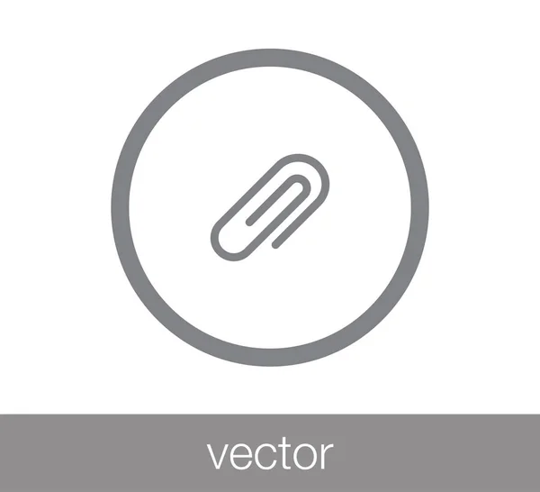 Clip de papel icono . — Vector de stock