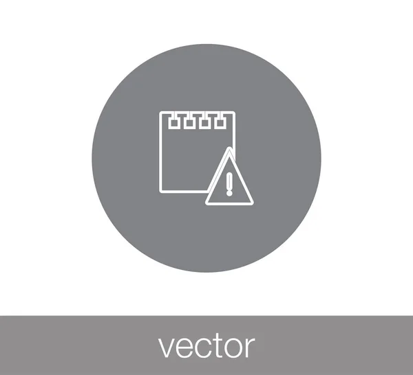 Sérült dokumentum ikon. — Stock Vector