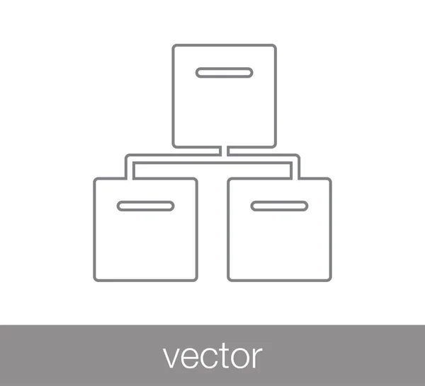 Ícone de hierarquia. Ícone de rede . —  Vetores de Stock