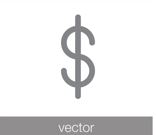 Geldzeichen-Ikone. — Stockvektor