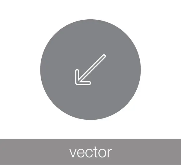 Lapos nyíl ikon. — Stock Vector