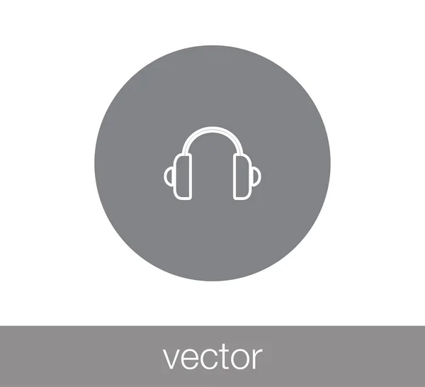 Earphones simple icon — Stock Vector