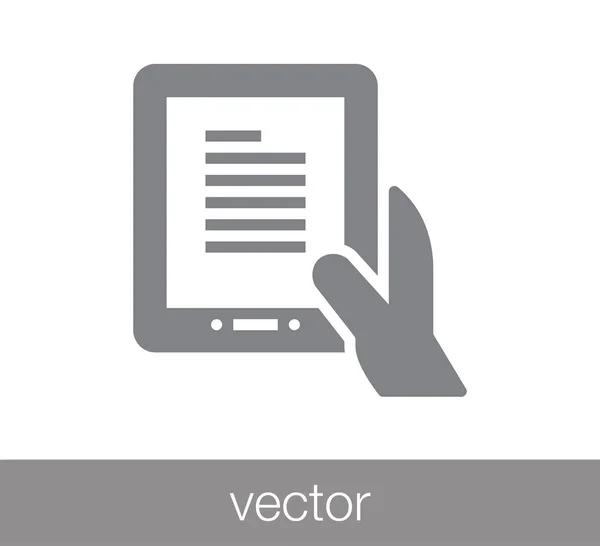 Icono plano del comprimido — Vector de stock