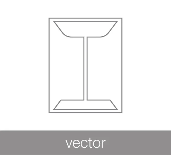 Enveloppe Icône plate . — Image vectorielle