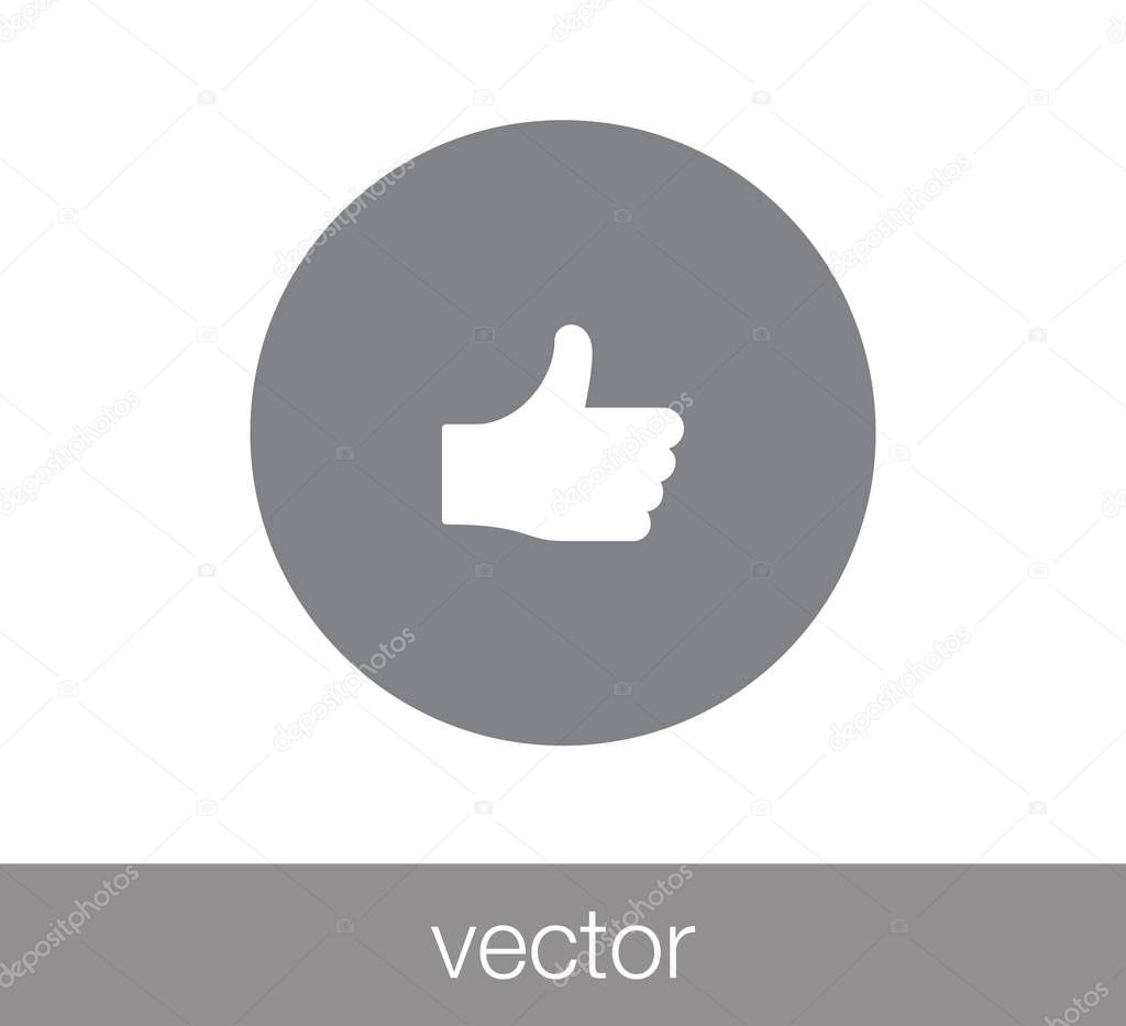 Positive icon. thumbs up icon.
