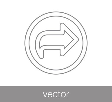 Yanıt düz simgesi.