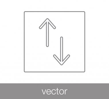 Transfer düz simgesi.